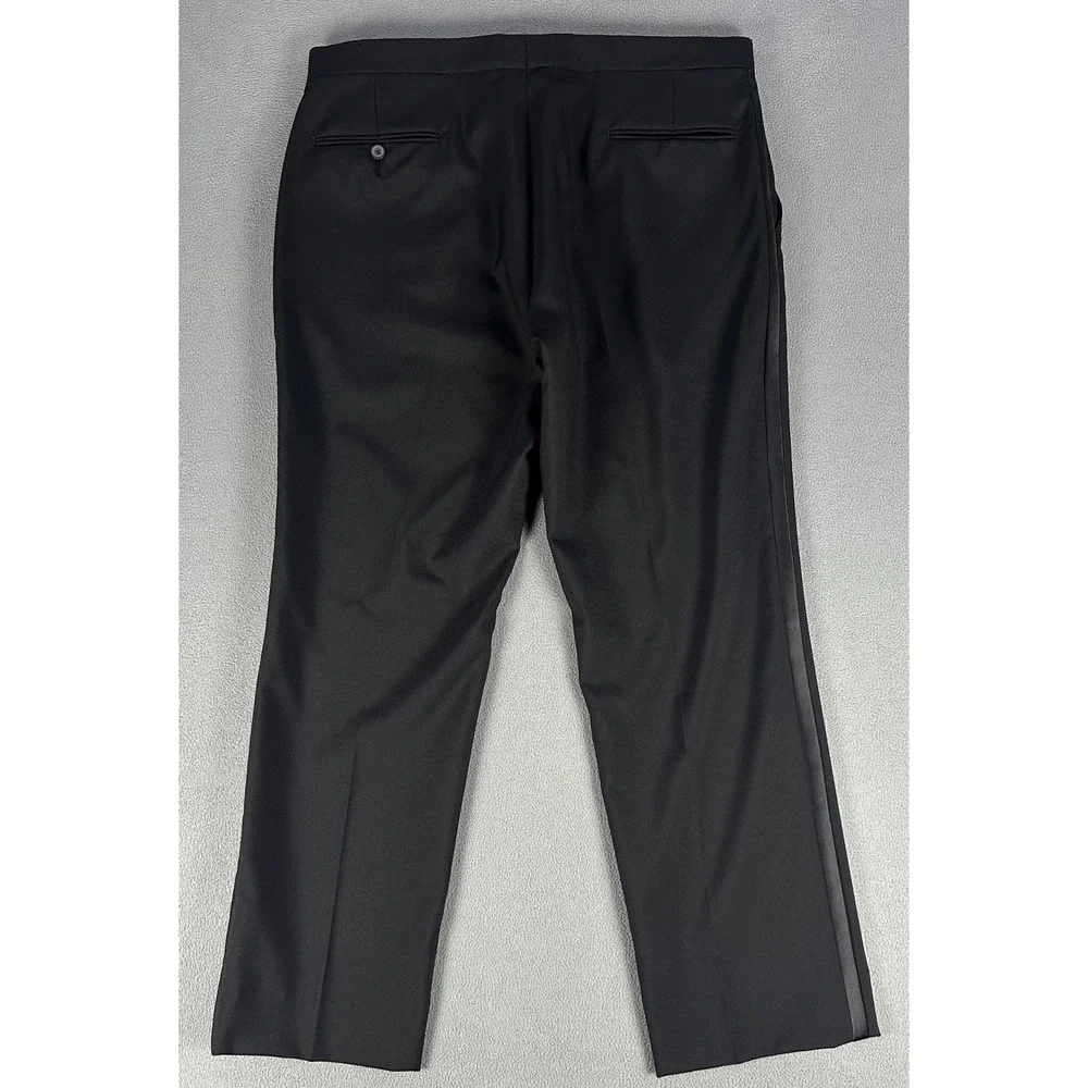 Hardwick Tuxedo Mens 44 Regular Black Worsted Wool 36x30 Pants USA Made